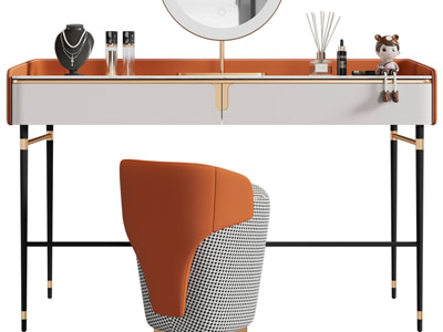 现代轻奢化妆、梳妆台