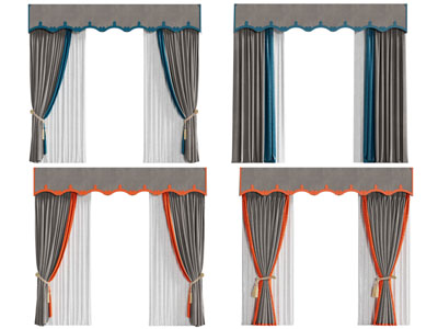 新中式窗帘窗纱