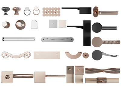 现代金属拉手3d模型 现代金属拉手