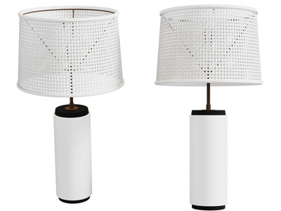 新中式藤编灯罩台灯