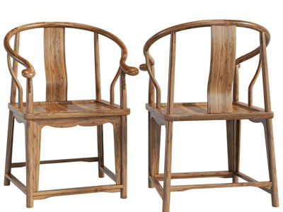 新中式实木圈椅、扶手椅子