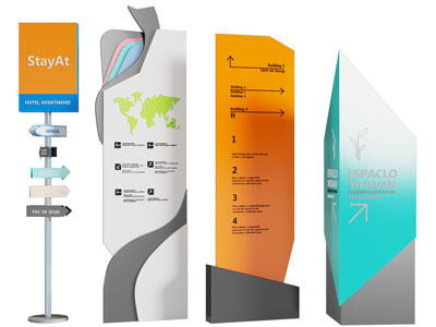 现代指示牌、路标