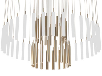 现代圆柱形灯罩吊灯