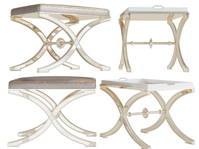 现代轻奢边几角几