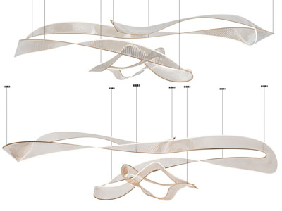 现代飘带吊灯