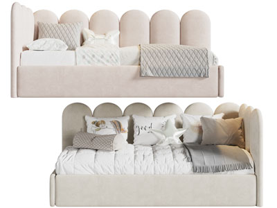 现代布艺单人沙发床