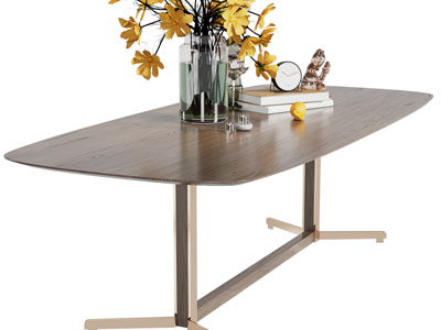 现代花瓶花卉、书籍摆件组合