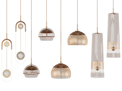 现代垂线单头吊灯