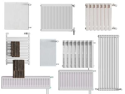 现代壁挂式暖气片、暖气管3d模型 现代壁挂式暖气片、暖气管