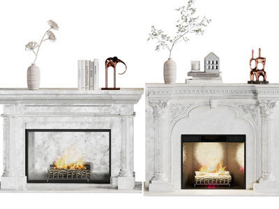 欧式雕花大理石壁炉火炉