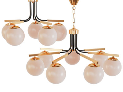 现代轻奢球形灯罩吊灯