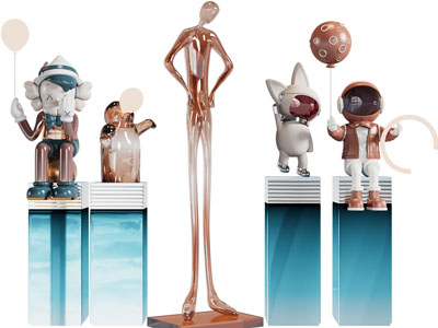 现代kwas公仔雕塑雕刻、摆件