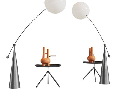 现代落地灯、边几