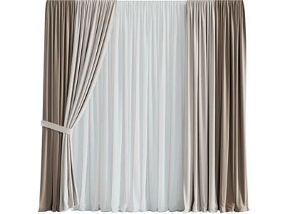 现代布艺窗帘窗纱