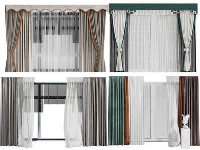 新中式窗帘窗纱