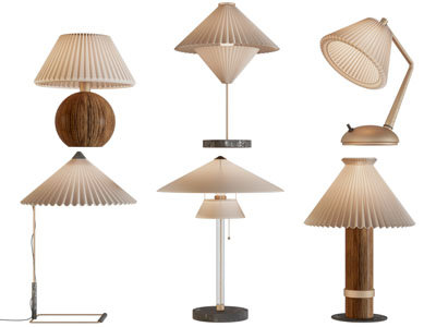 现代折扇灯罩台灯