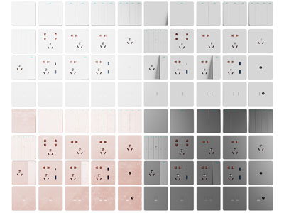 现代方形开关面板3d模型 现代方形开关面板
