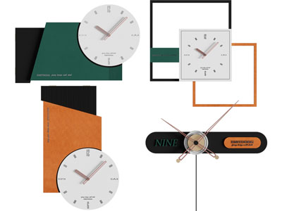 现代墙饰钟表挂件3d模型 现代墙饰钟表挂件