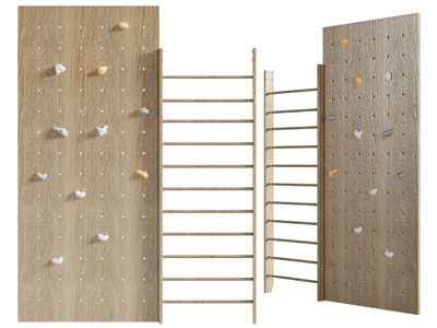 现代儿童攀岩墙、爬梯3d模型 现代儿童攀岩墙、爬梯