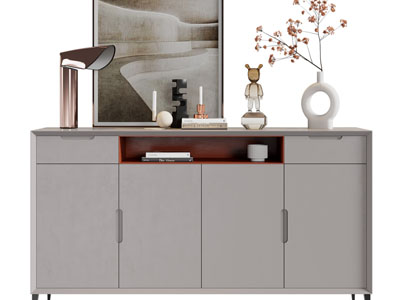 现代玄关柜、边柜、摆件组合