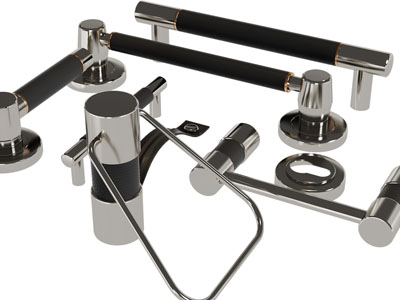 现代酒店大门拉手3d模型 现代酒店大门拉手