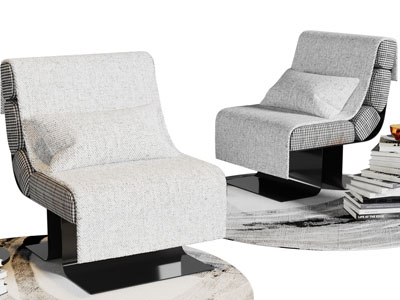 现代单人沙发3d模型 现代单人沙发