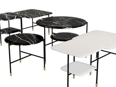 现代大理石圆形、方形茶几
