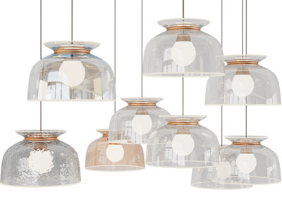 现代玻璃灯罩单头垂线吊灯
