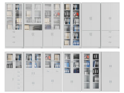 现代金属办公文件收纳装饰柜
