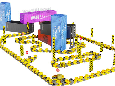 现代卡丁车比赛赛道娱乐设备3d模型 现代卡丁车比赛赛道娱乐设备