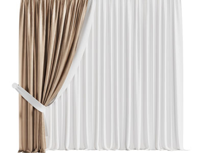 现代布艺窗帘窗纱