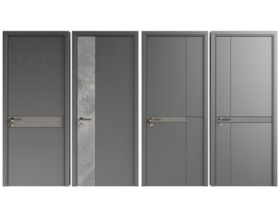 现代单扇平开门