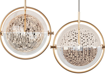 现代轻奢球形灯罩吊灯