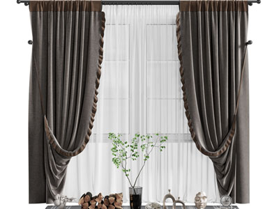 欧式布艺窗帘窗纱