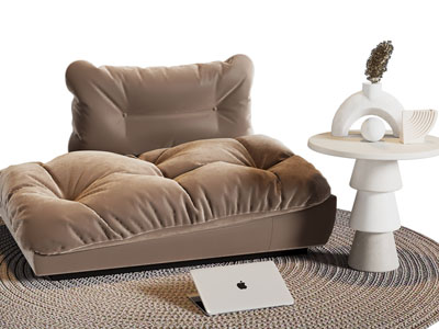 侘寂风懒人沙发、边几