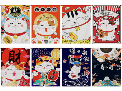 日式门帘、布帘