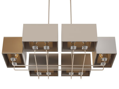 新中式方形灯罩吊灯