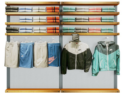 现代衣服展示柜、货架3d模型 现代衣服展示柜、货架