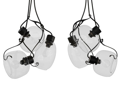 工业风loft玻璃灯罩吊灯