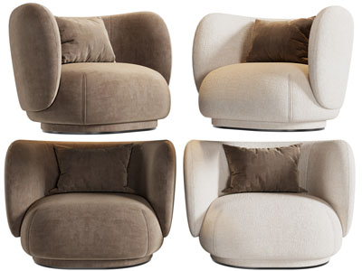 现代单人沙发3d模型 现代单人沙发