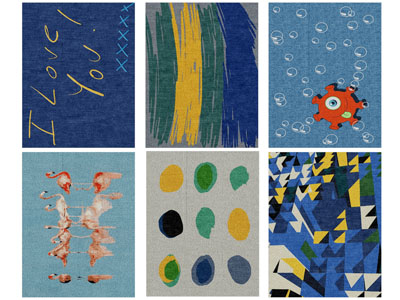 现代长方形卡通图案的地毯