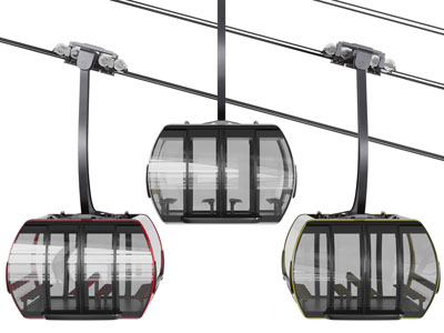 现代景区观光缆车3d模型 现代景区观光缆车