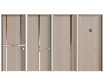 新中式单扇平开门