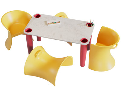现代儿童桌椅组合