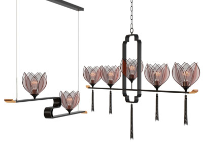 新中式莲花吊灯