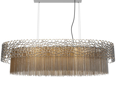 现代轻奢椭圆形吊灯