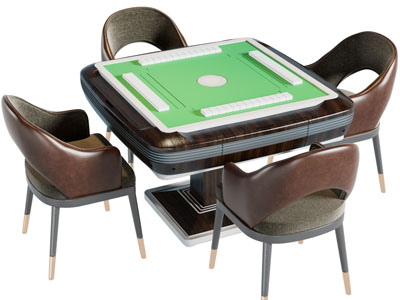 现代方形麻将娱乐桌椅组合