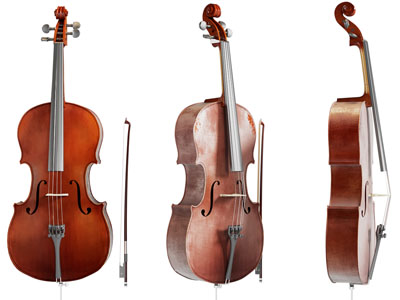 现代小提琴3d模型 现代小提琴