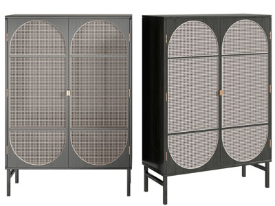 现代藤编柜门衣柜3d模型 现代藤编柜门衣柜