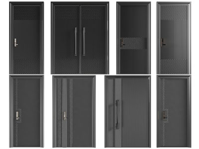 现代单扇、双扇平开门